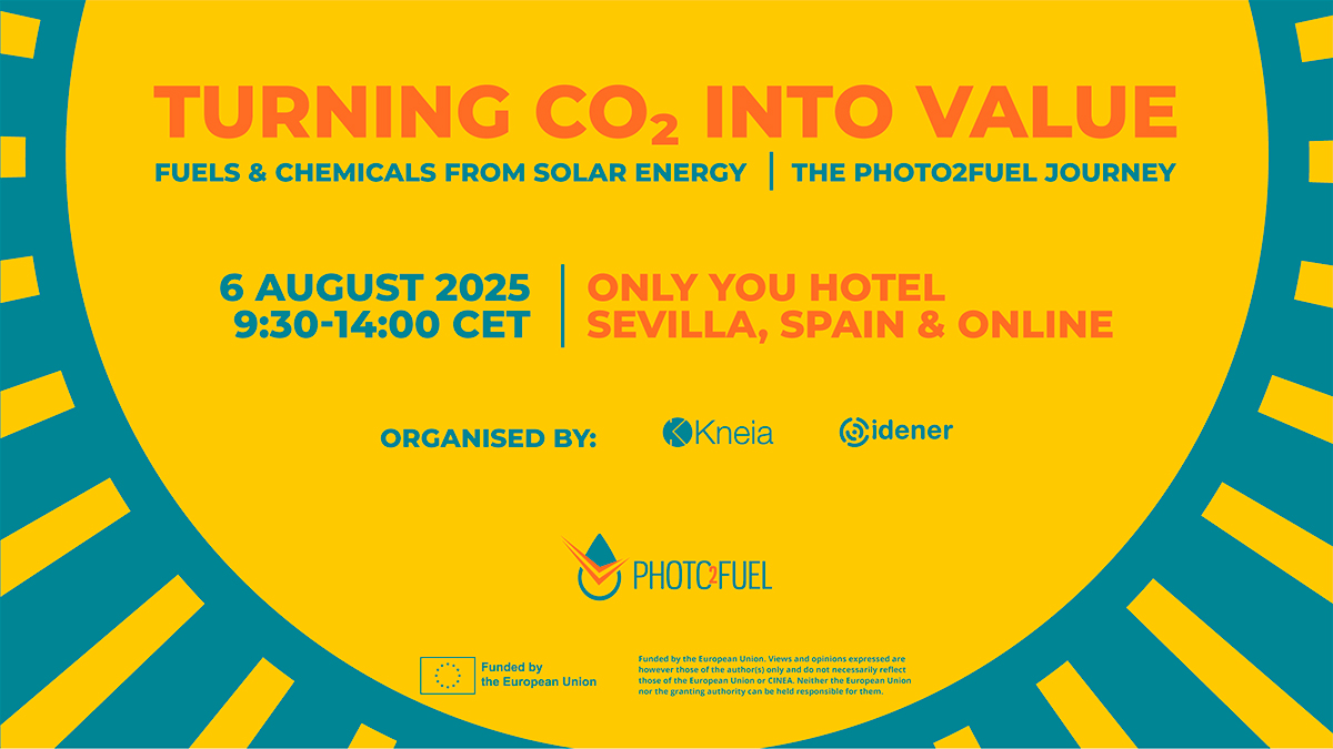 Turning C02 into value. Fuel & chemical from solar energy. The photo2fuel journey final conference.